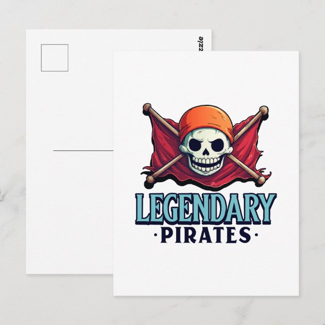 Cartão Postal Piratas Lendários (Frente/Verso)
