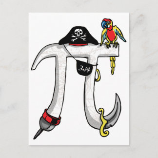 Cartão Postal Pirate Pi Day Gear