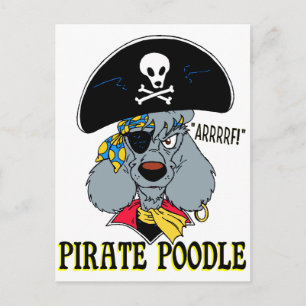 Cartão Postal Pirate Poodle