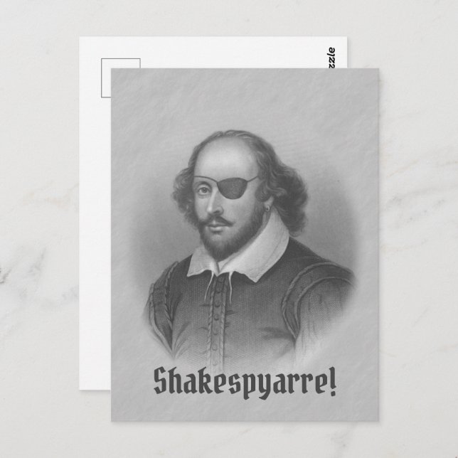 Cartão Postal Pirate Shakespeare (Frente/Verso)
