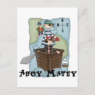 Cartão Postal Pirates Ahoy Tshirs e Gifts