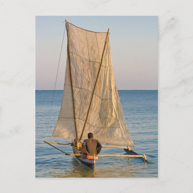 Cartão Postal Piroguier Vezo (Frente)