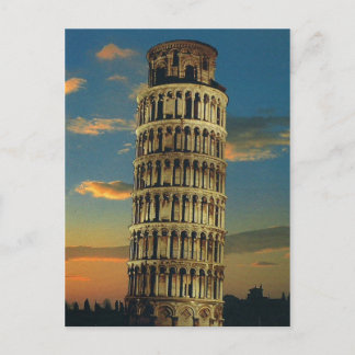 Cartão Postal Pisa, a torre inclinada