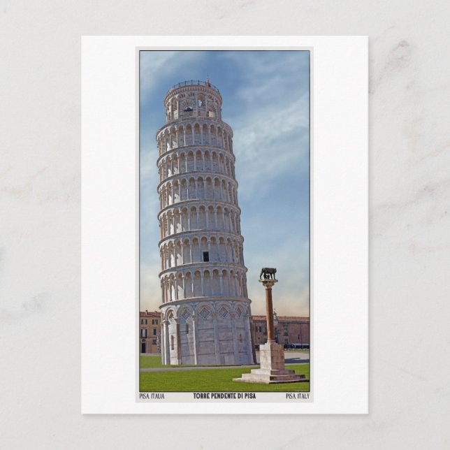 Cartão Postal Pisa - A Torre Que Se Limpa (Frente)