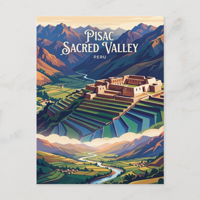 Cartão Postal Pisac Vale Sagrado Peru (Frente)