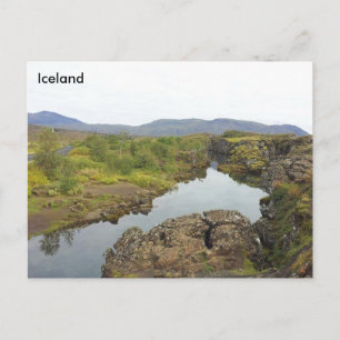 Cartão Postal Piscina afogada, Parque Nacional de Þingvellir, I