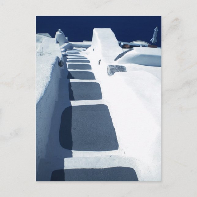 Cartão Postal Piscina da ilha de Ioa Santorini (Frente)