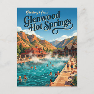 Cartão Postal Piscina de Fontes Quentes Glenwood EUA