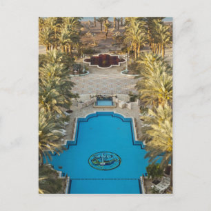 Cartão Postal piscina de natação do Hotel Herods Palace, vista