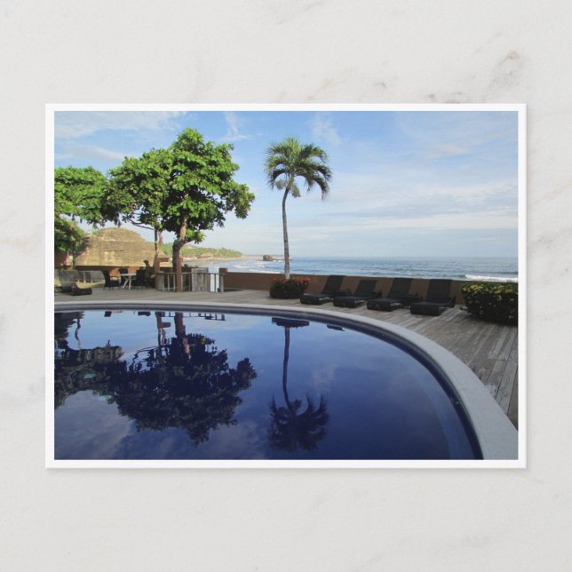 Cartão Postal piscina de resort (Frente)