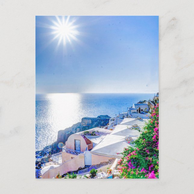 Cartão Postal Piscina de Santorini (Frente)