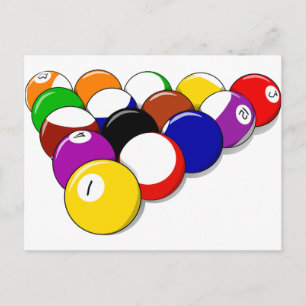 Cartão Postal Piscina Hall Balls Rack Em Sports Leisure Billiard