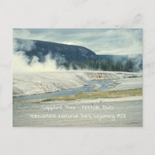 Cartão Postal Piscina Safira Rio Firehole Yellowstone