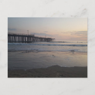 Cartão Postal Pismo Beach Pier ao pôr do sol