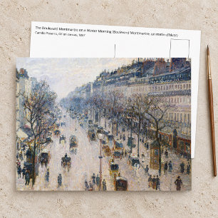 Cartão Postal Pissarro - Boulevard Montmartre, Manhã de Inverno