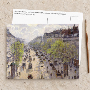 Cartão Postal Pissarro - Boulevard Montmartre, Primavera