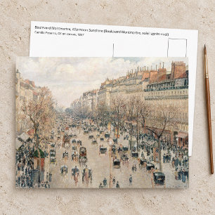 Cartão Postal Pissarro - Boulevard Montmartre, Sol da Tarde