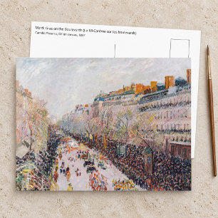 Cartão Postal Pissarro - Montmartre, Mardi Gras no Boulevard