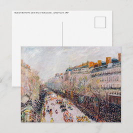Cartão Postal Pissarro - Montmartre, Mardi Gras no Boulevard