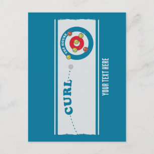 Cartão Postal Pista de curling Pedras de curling