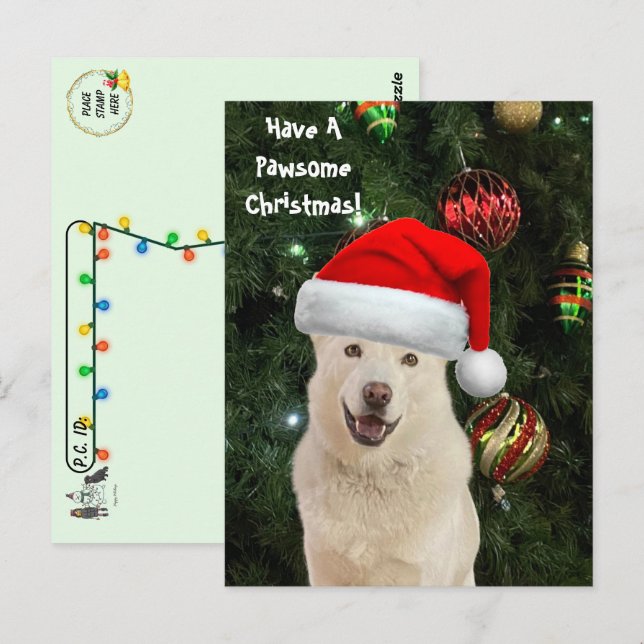 Cartão Postal Pistas de Papais noeis de Pós-Cruzamento - O Feliz (Frente/Verso)