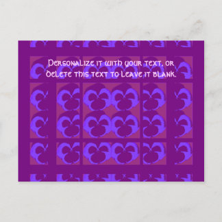 Cartão Postal Pistas Roxas em Linhas e Colunas