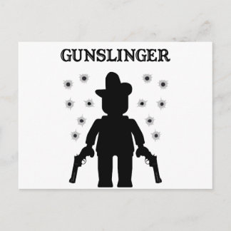 Cartão Postal Pistoleiro Cowboy Minifig