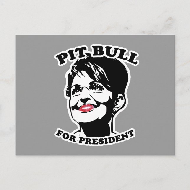 Cartão Postal Pit Bull para presidente (Frente)