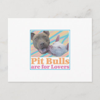 cartão postal Pit Bulls são para Amantes
