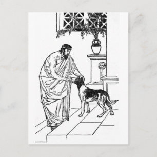 Cartão Postal Pitágoras com Cão