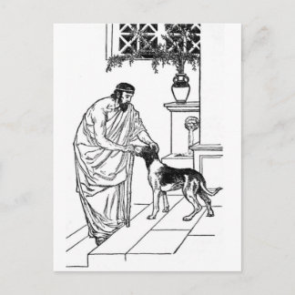 Cartão Postal Pitágoras com Cão