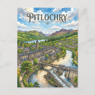 Cartão Postal Pitlochry Escócia