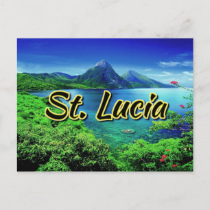 Cartão Postal Pitons de Santa Lúcia