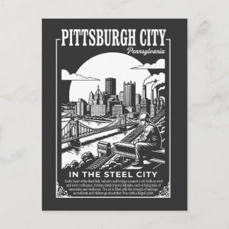 Cartão Postal Pittsburgh Cidade Pensilvânia Na Cidade Do Aço
