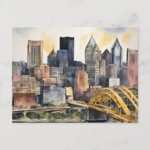 Cartão Postal Pittsburgh Cityscape