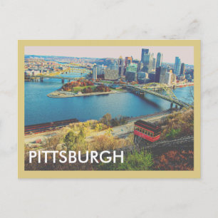 Cartão Postal Pittsburgh Cityscape