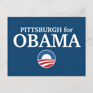 Cartão Postal PITTSBURGH para Obama personaliza sua cidade perso