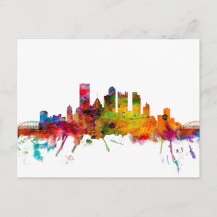Cartão Postal Pittsburgh Pensilvânia Skyline