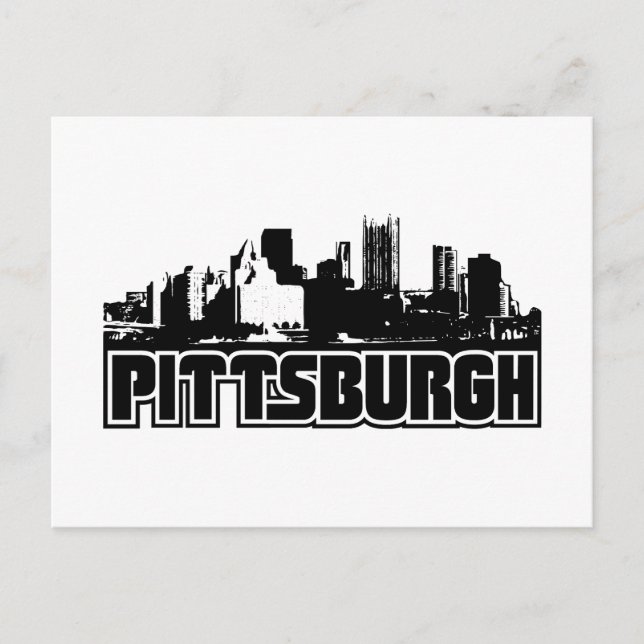 Cartão Postal Pittsburgh Skyline (Frente)