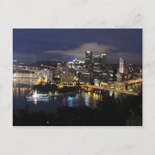 Cartão Postal Pittsburgh Skyline em Dusk