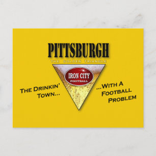 Cartão Postal Pittsburgh uma cidade Bebendo com um problema de f