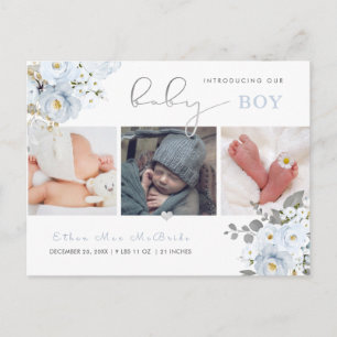 Cartão Postal PixDezines Cores de Água Azul Dusty Res