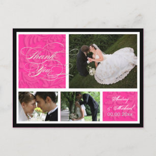 Cartão Postal PixDezines DIY Color/Damask Fotografias Obrigado