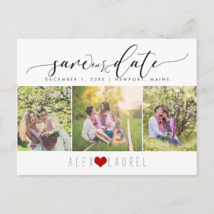 Cartão Postal PixDezines DIY cor/Salvar nossa data/caligrafia