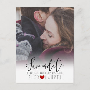 Cartão Postal PixDezines DIY cor/Salve nossa data/Caligrafia