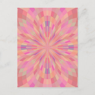 Cartão Postal Pixéis cor-de-rosa 2