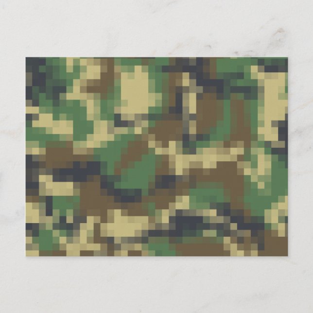 Cartão Postal Pixel Camouflage (Frente)