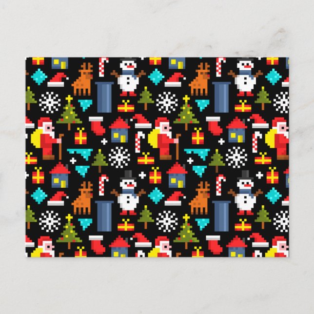 Cartão Postal Pixel Natal (Frente)