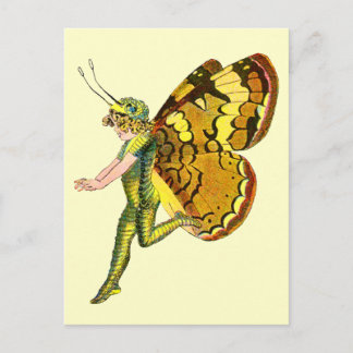Cartão Postal Pixie Fairy Amarela