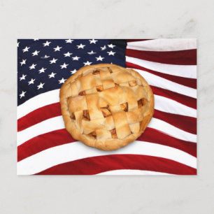 Cartão Postal Pizza Americana (Pizza Apple com Bandeira American